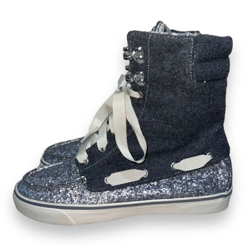 Sperry Top-Sider Acklins Charcoal/Silver Glitter 9302084 Women's 7.5